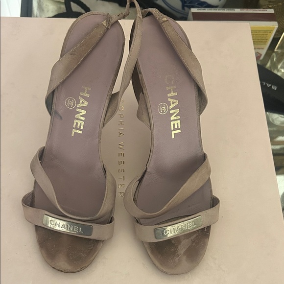 CHANEL Women's Beige Strappy Sandals - Picture 1 of 9